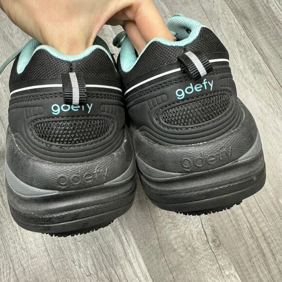 G-Defy Ion Athletic Shoes Gravity Defyer Black Teal Womens 9 - Picture 6 of 8